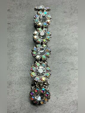Aurora Crystal Bracelet - Iridescent Rhinestones